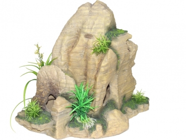 rock cave with plant, sandy, 40 cms - 8849