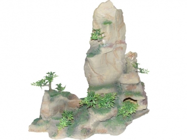 rock cave with plant, sandy, 35 cms - 8851