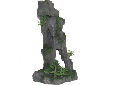 Felsh�hle mit Pflanzen, anthrazit, 28,5 cm - 8857
