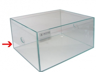 Glass basins 40x30x20 cm with 27mm drilling - corner