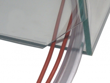 Glass basins 40x30x20 cm with 27mm drilling - corner