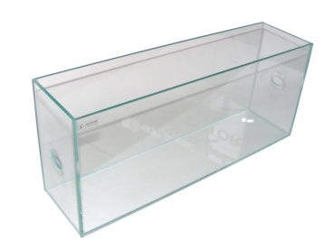 Slim glass basins 40x10x20 cm with 27mms drilling