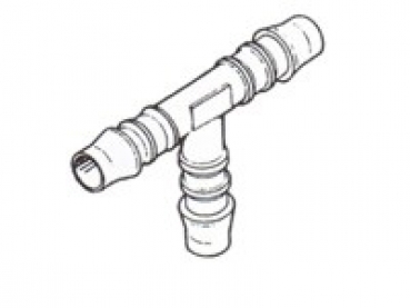 Tube link t piece 8/10 mm
