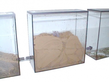 glass basin 50x20x50 cm with 27mm drilling