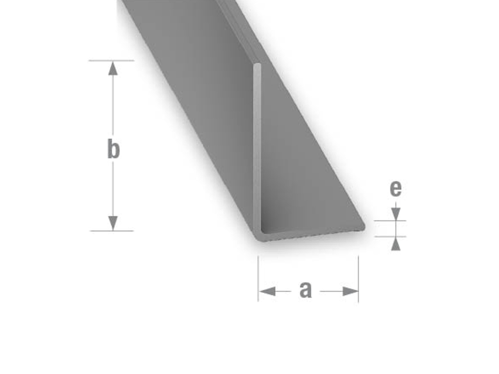 Profil L PVC grau - 10x10mm - 1m