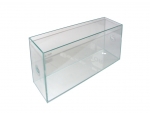 Slim glass basins 30x10x20 cm with 27mms drilling
