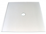 Glasplatte 30x29 cm mit 27mm Bohrung