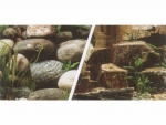 Fotor�ckwand Felsen Flussbett 2seitig 45 cm H�he