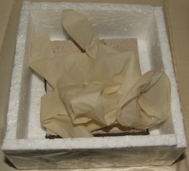 Damit wäre die Form fertig, für das Anrühren des Zements sollte man besser einen Handschuh anziehen, der flüsig Zement wird sehr basisch, nichts schlimmes, wenn man es sich danach schnell wieder abwäscht, aber doch äußerst lästig und ungesund. ;-) / DSCF9318.JPG DSCF9318.JPG