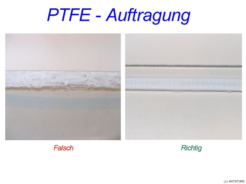 PTFE wirksam auftragen