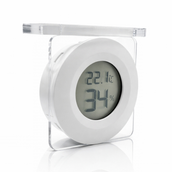 Mini thermo-hygrometer  digital round - hanging