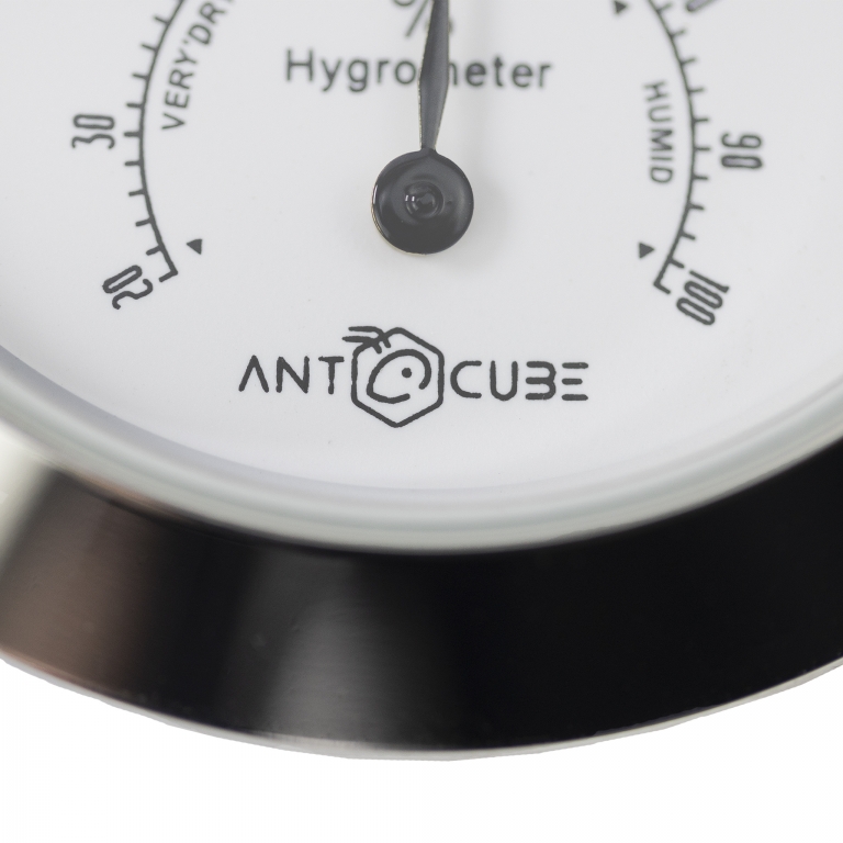 Mini Thermo- Hygrometer analog metall - 43mm